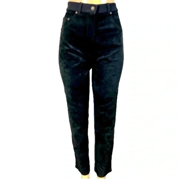 MITCHIE’S PANTS VINTAGE BLACK SUEDE CLASSIC  HIGH WAIST STRETCH SIZE MEDIUM - Picture 2 of 14